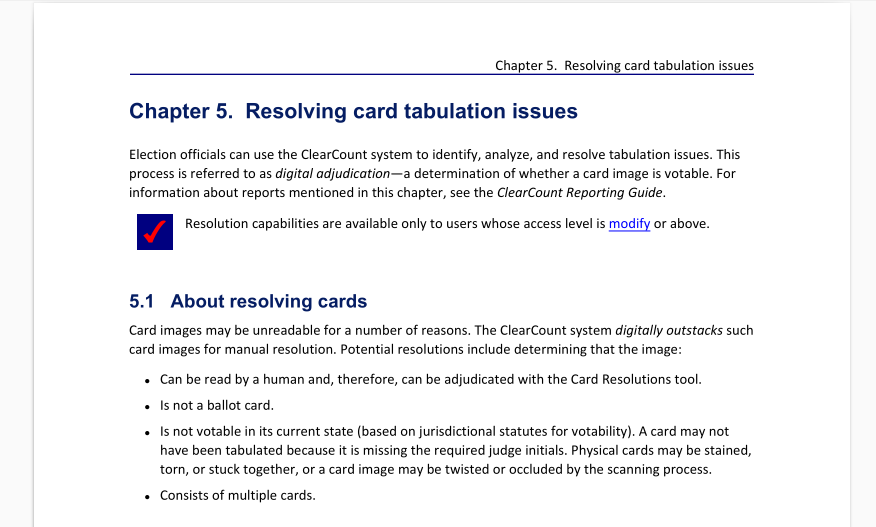 Clear Count Manual Page